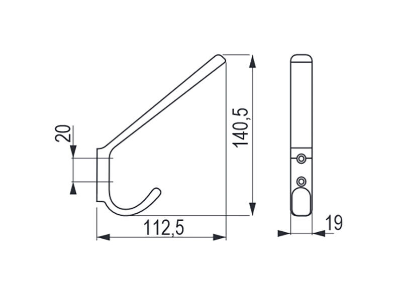 Věšák Rini XL černá matná 